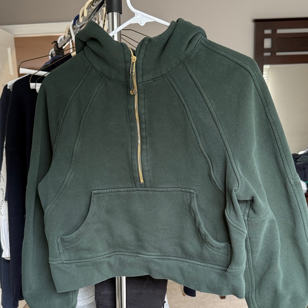 Lululemon Athletica Forest Green Zip-Up